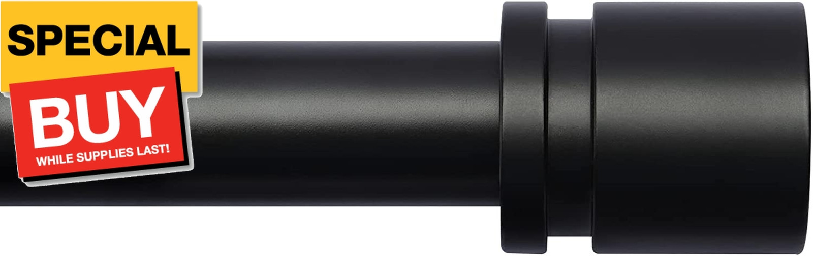 Curtain Rods for Windows 16 to 144 Inches Adjustable Length 1 Inch Diameter Wind