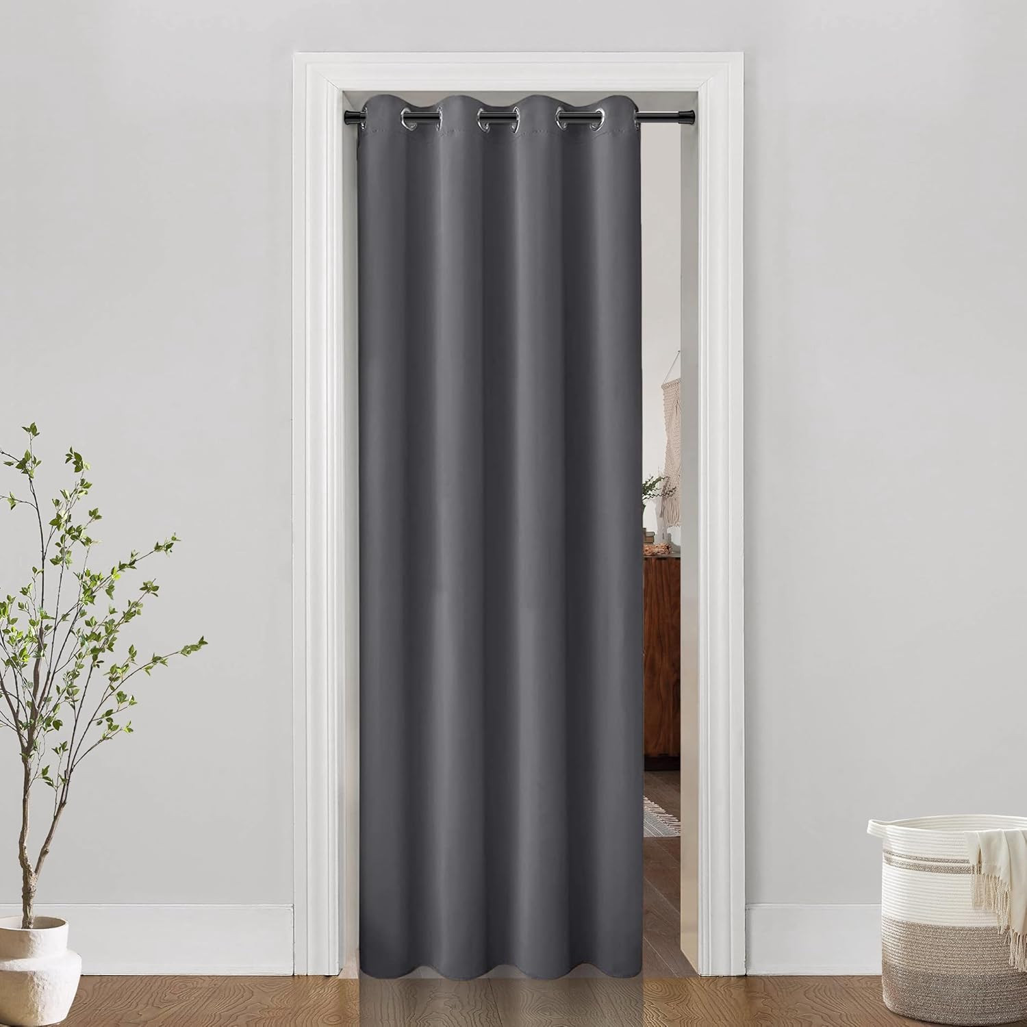 Doorway Curtain for Door Privacy, Closet Doors Curtain to Open Bedroom Closet, B