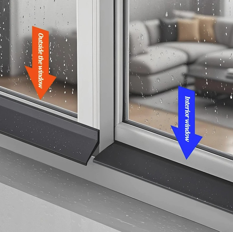 1pc Window Water Blocking Strip 1m Rainproof Sealing Weatherstrip – NEW