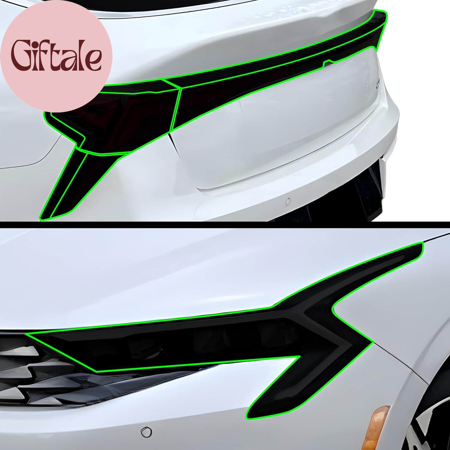 Precut for KIA K5 2025-2026 Full Headlight Taillight Tint Kit, Dark Smoke