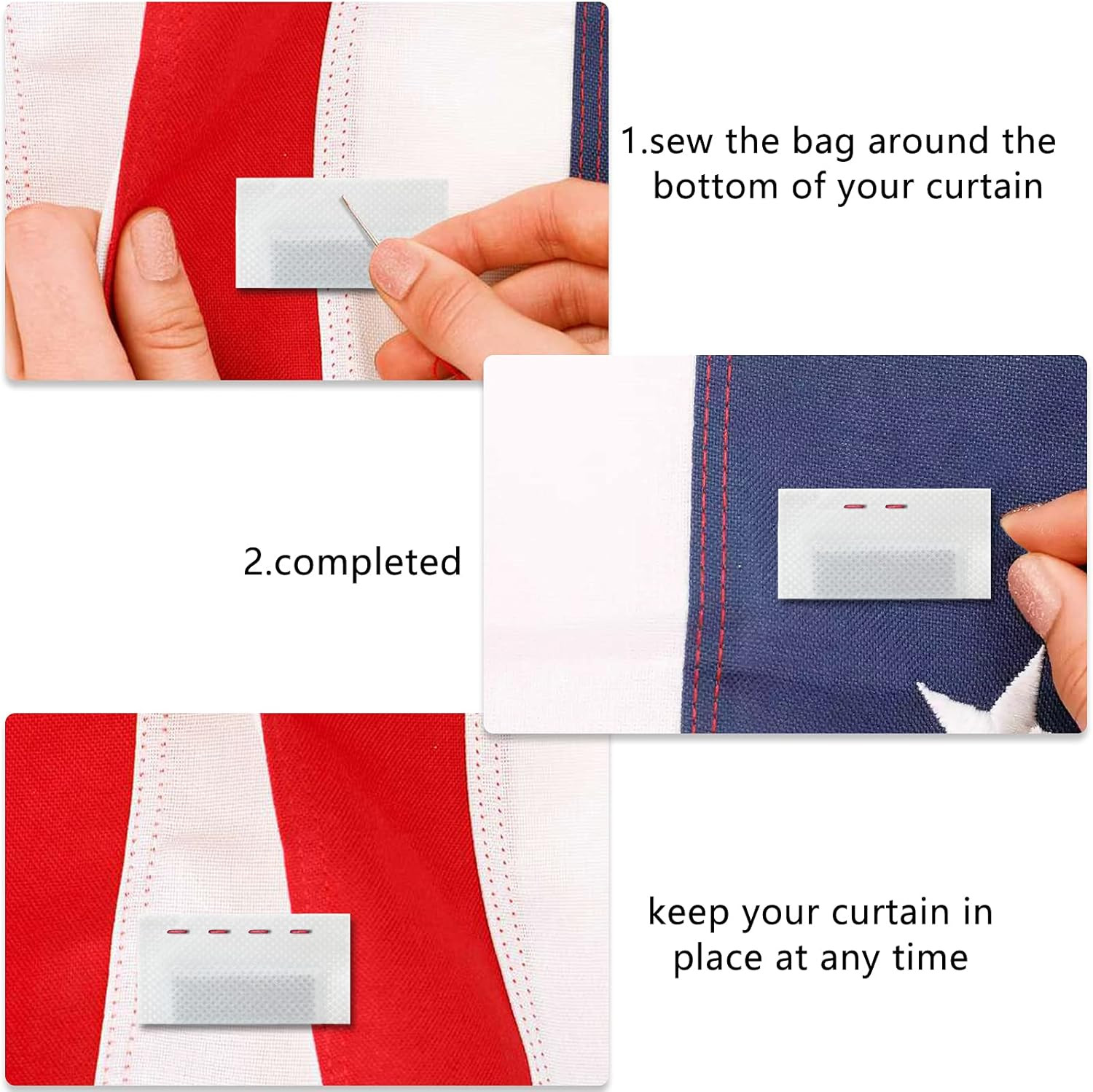 20 Pcs Curtain Weights 17g Drapery Bottom Weights Sewing Tabs Tablecloth