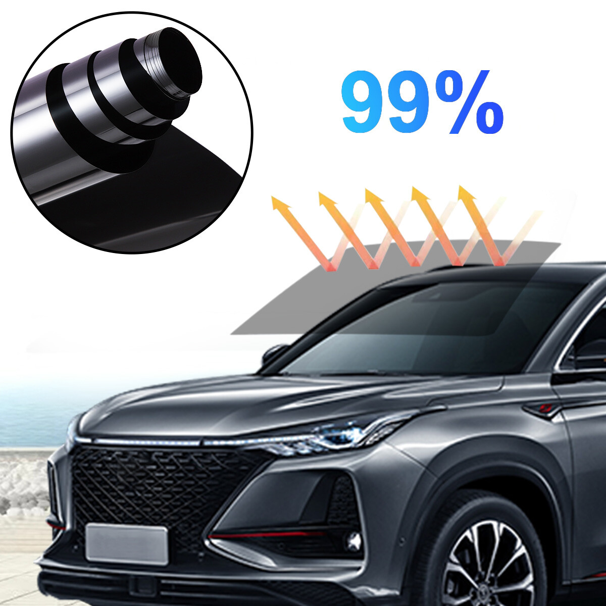 5%-35% VLT Uncut Roll Window Tint Film 20″ x 20ft /10ft Car Home Office Glass