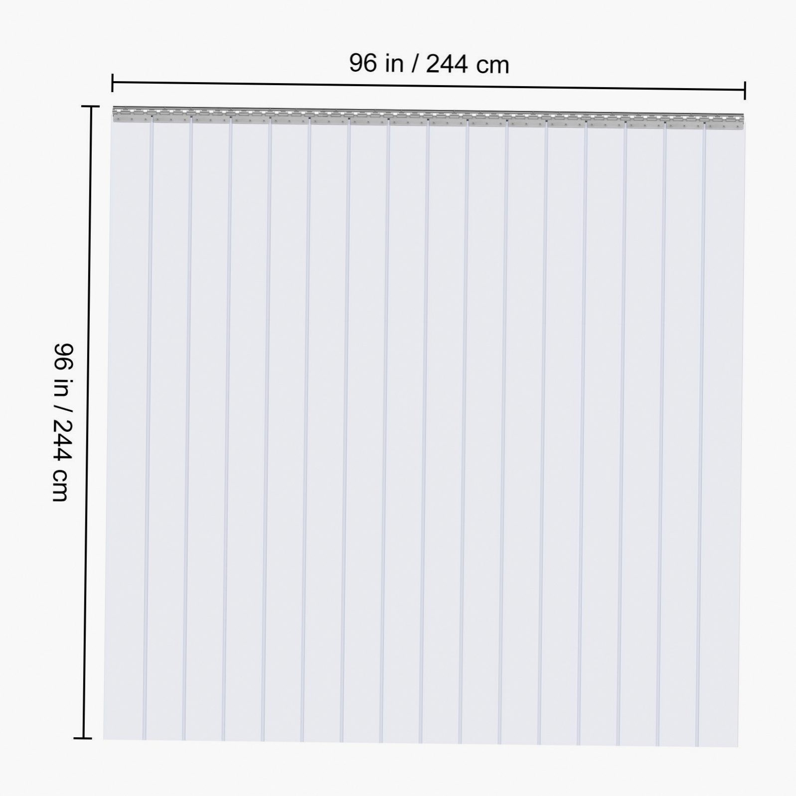 PVC Door Strips 96x96in 50% Overlap Freezer