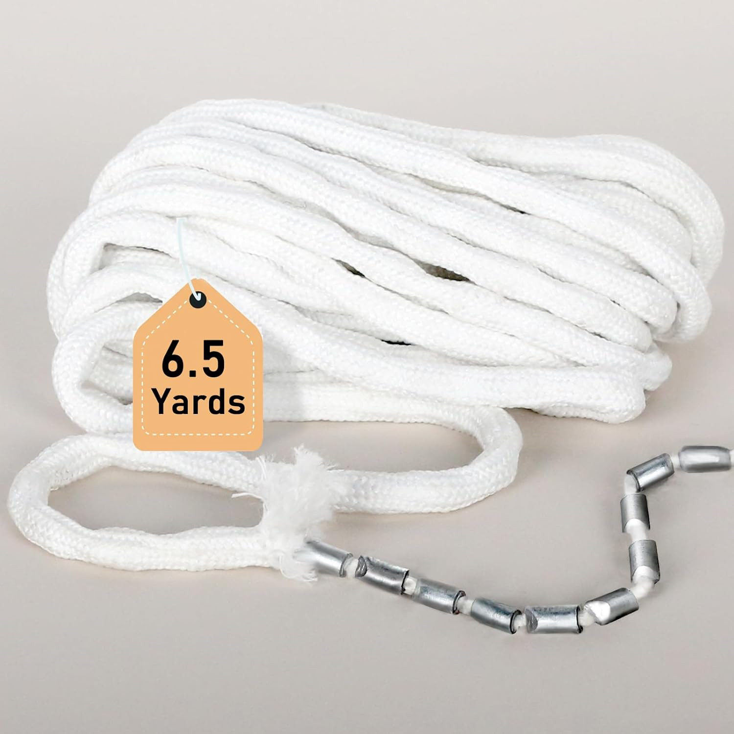 6.5Yard Curtain Weight Rope, Drapery Weights Tape, Heavy Drapery Weights for Ind