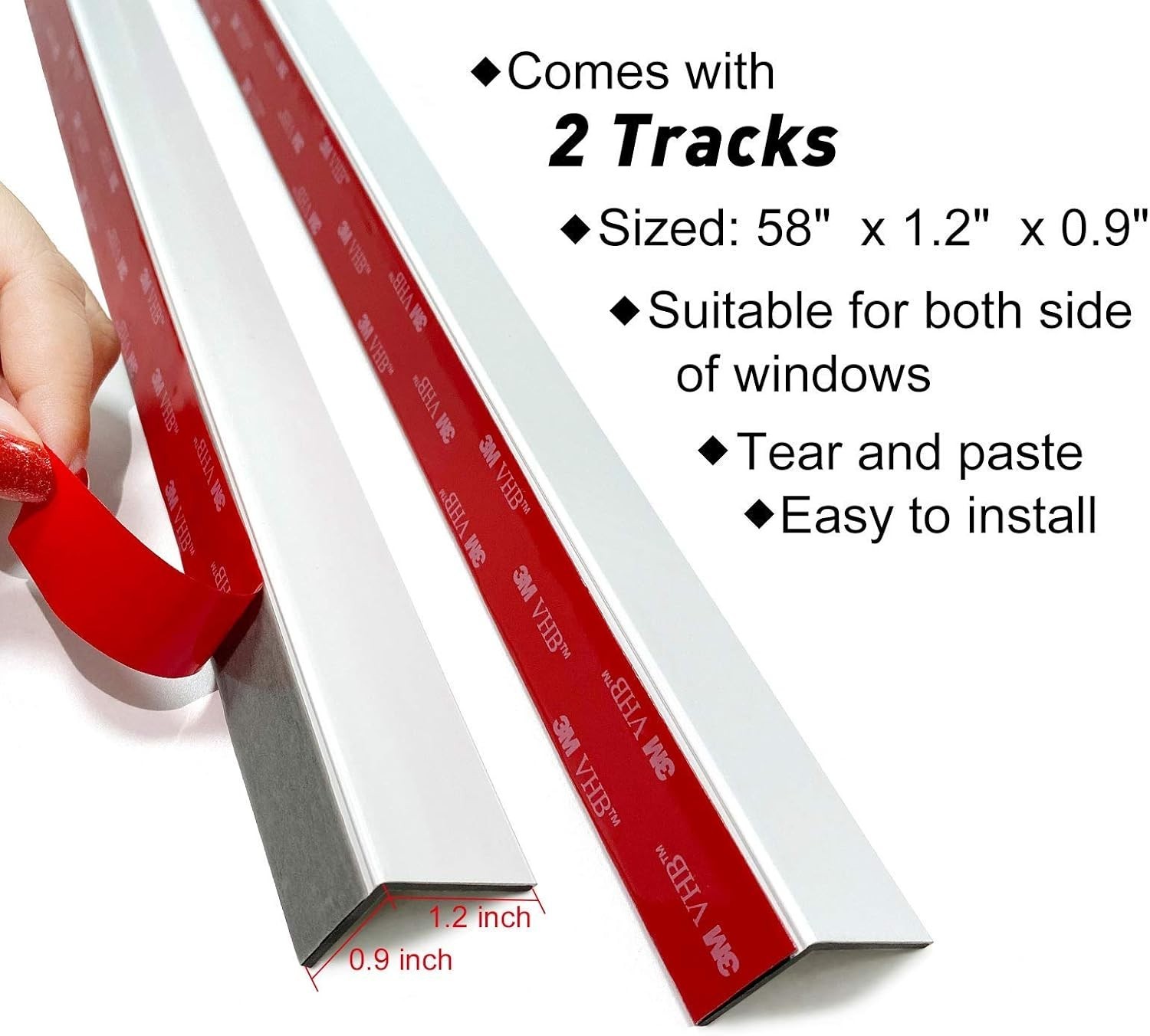 Easy-Install 100% Blackout Light Strips – 58.5″ L for Bedrooms & Nurseries, 2pcs