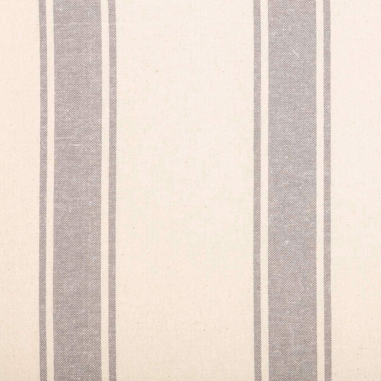Grace Grain Sack Stripe Short Panel Set 63×36 Farmhouse Curtains Grey Creme