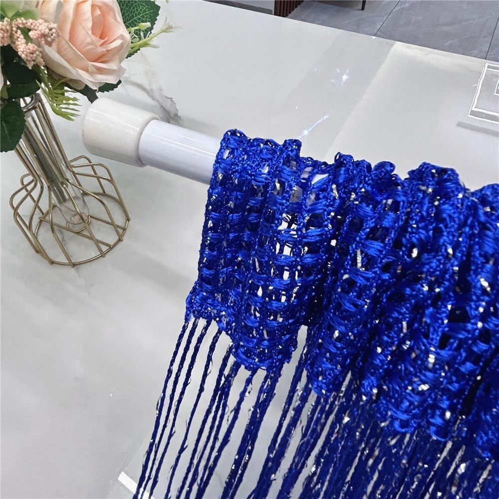 Customizable Royal Blue Room Divider String Curtain – Ideal for Home & Events