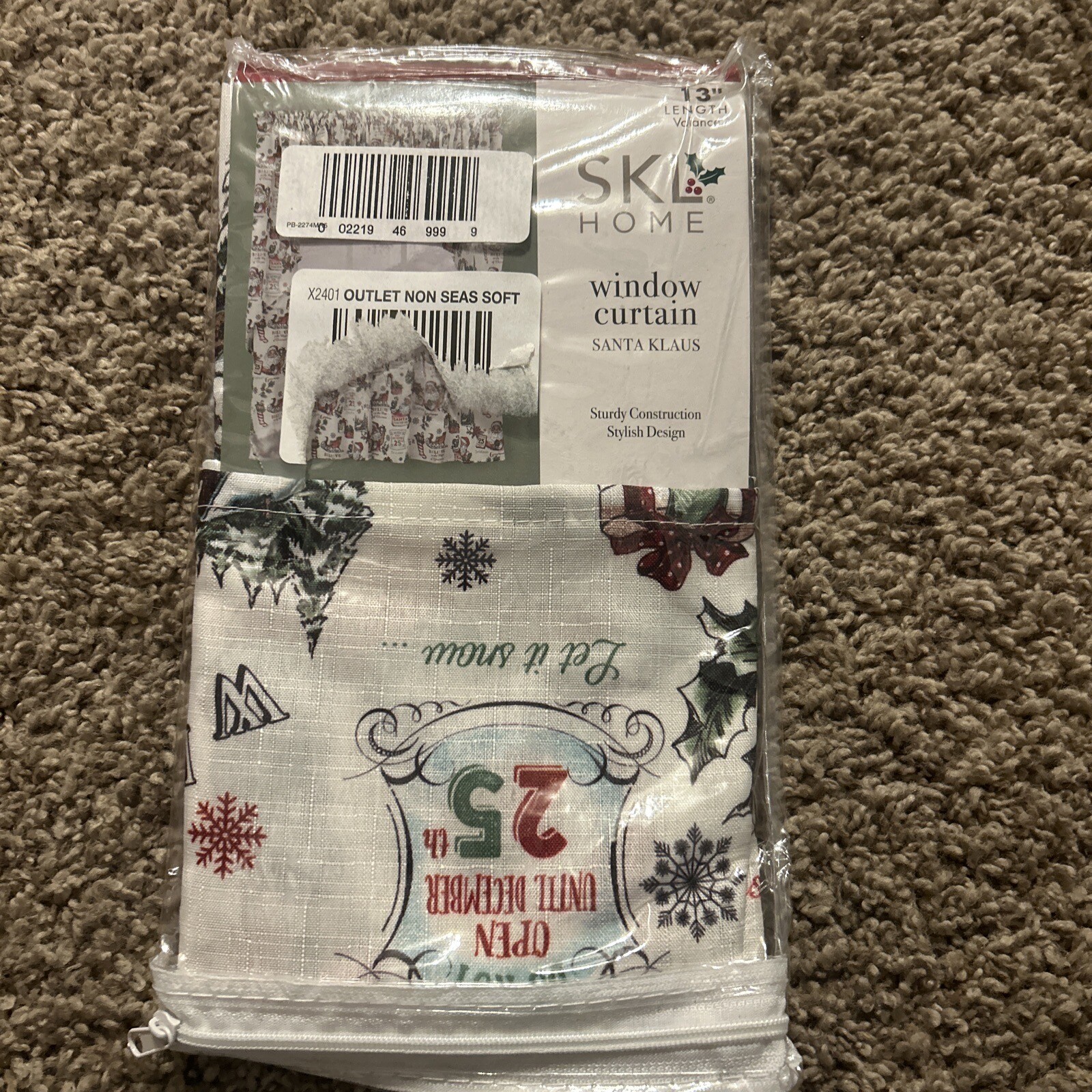 SKL HOME 13in Valance Santa Klaus