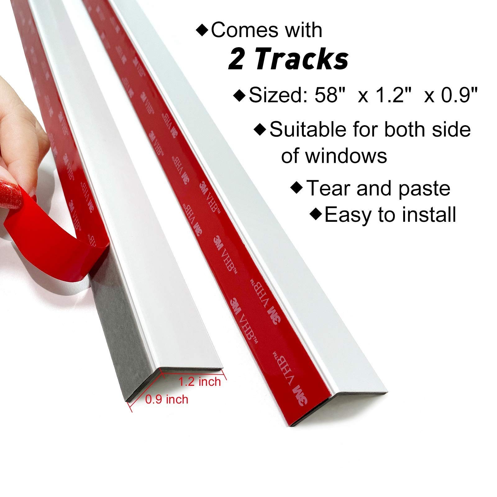 100% Blackout PVC Light Blocking Strips for Window Shades Block Light Along The