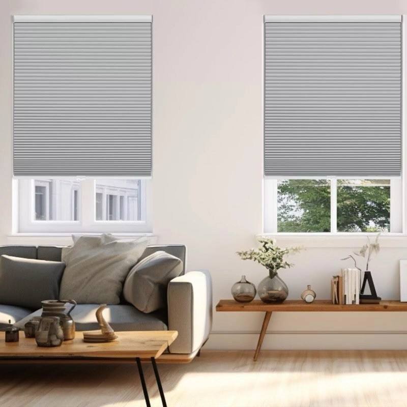 Changshade Blackout Cordless 34”x72” Honeycomb Cellular Shades Grey