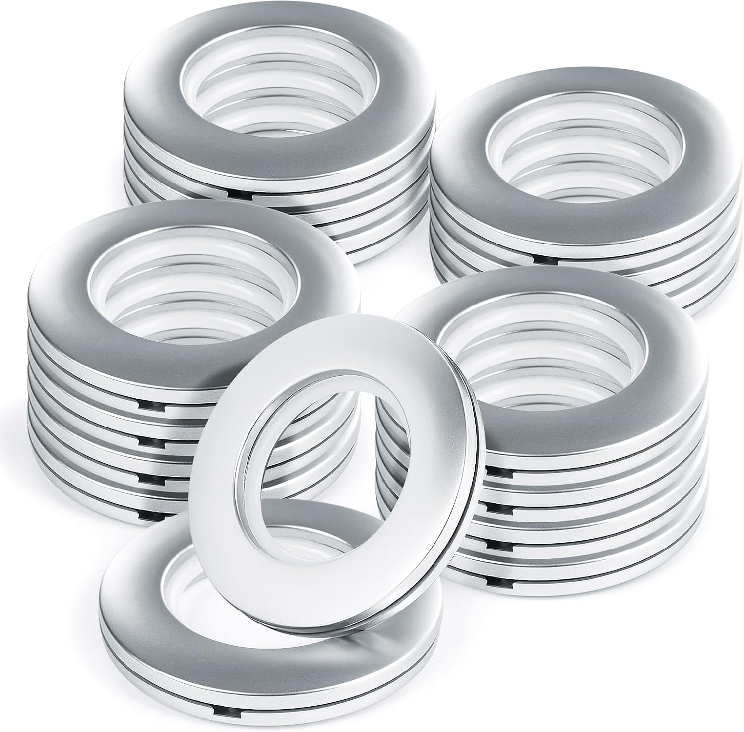 16PCS Curtain Grommets – Round Plastic Eyelet Rings, Inner Diameter 1-9/16 in…