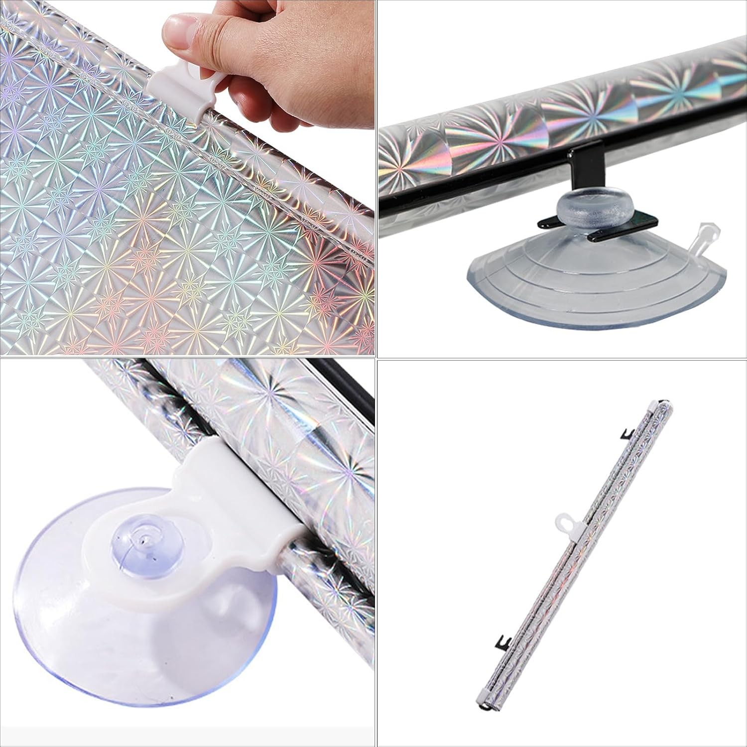 Window Shade with Suction Cup Sun Curtain for Kitchen Retractable Privacy Screen