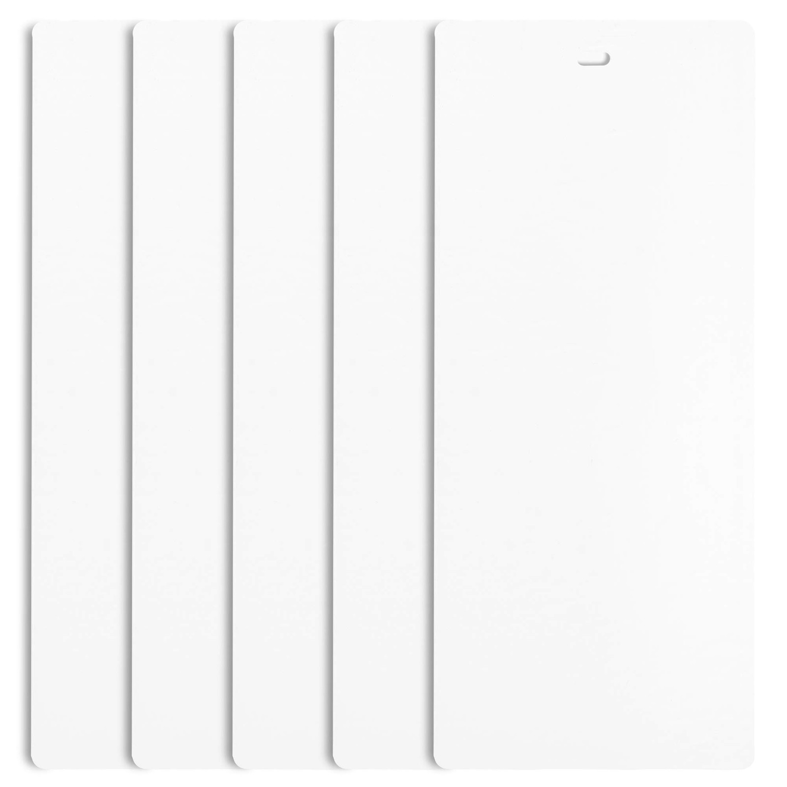 Dalix Pvc Vertical Blind Replacement Slats Curved Smooth White 58.5 X 3.5 5-Pack