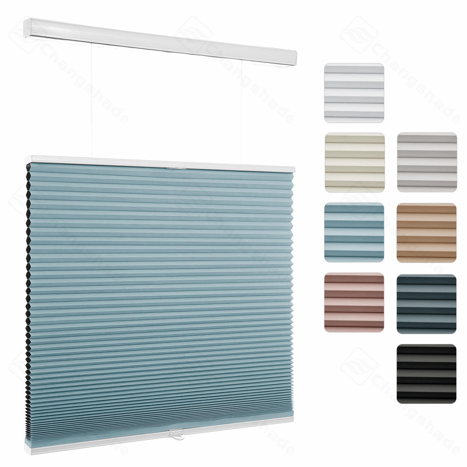 Changshade 38MM Top Down Bottom Up Blinds Blackout Cordless Cellular Shades