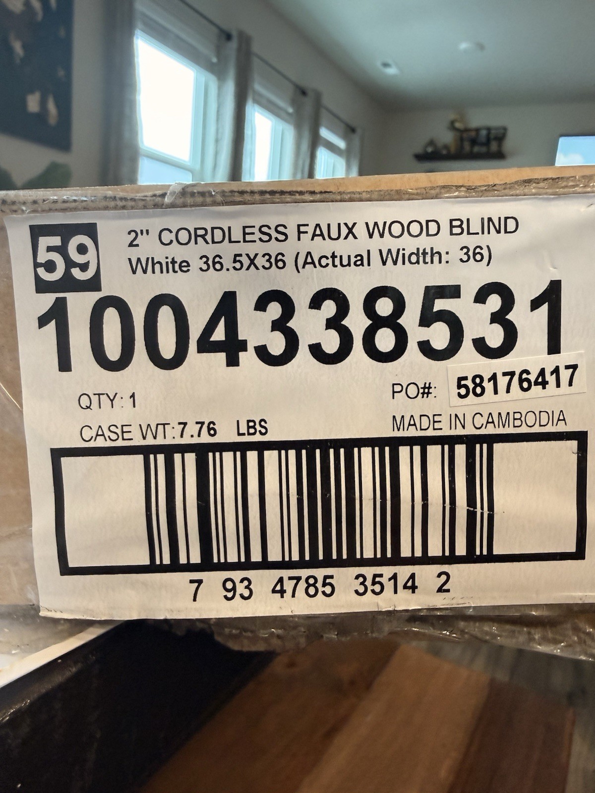 Nien Made 2in Cordless Faux Wood Blinds White – 36in x x36in …