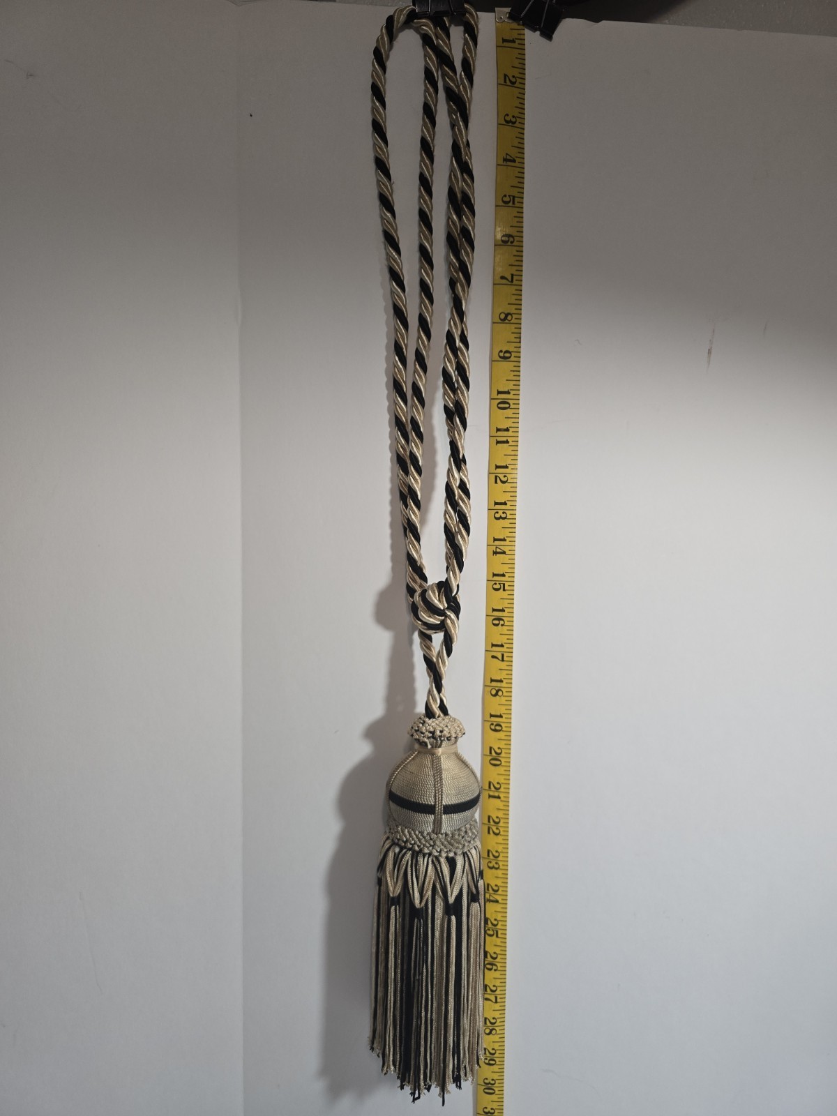Fancy Large Curtain Tie Back Tassels Gold/Black Color