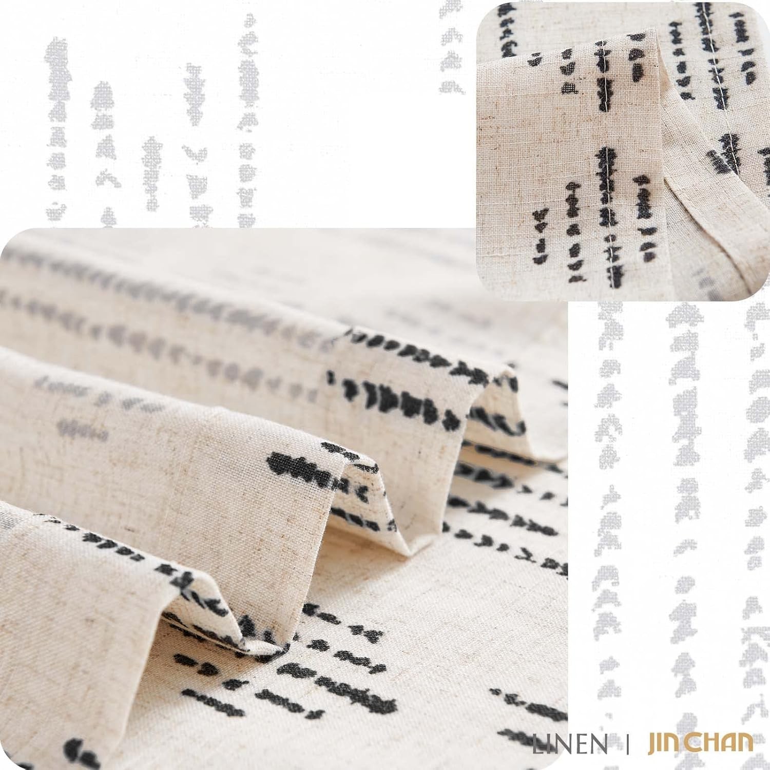 Boho Kitchen Linen Tier Curtains 30 Inch Bohemian Cafe Curtains Farmhouse Nat…