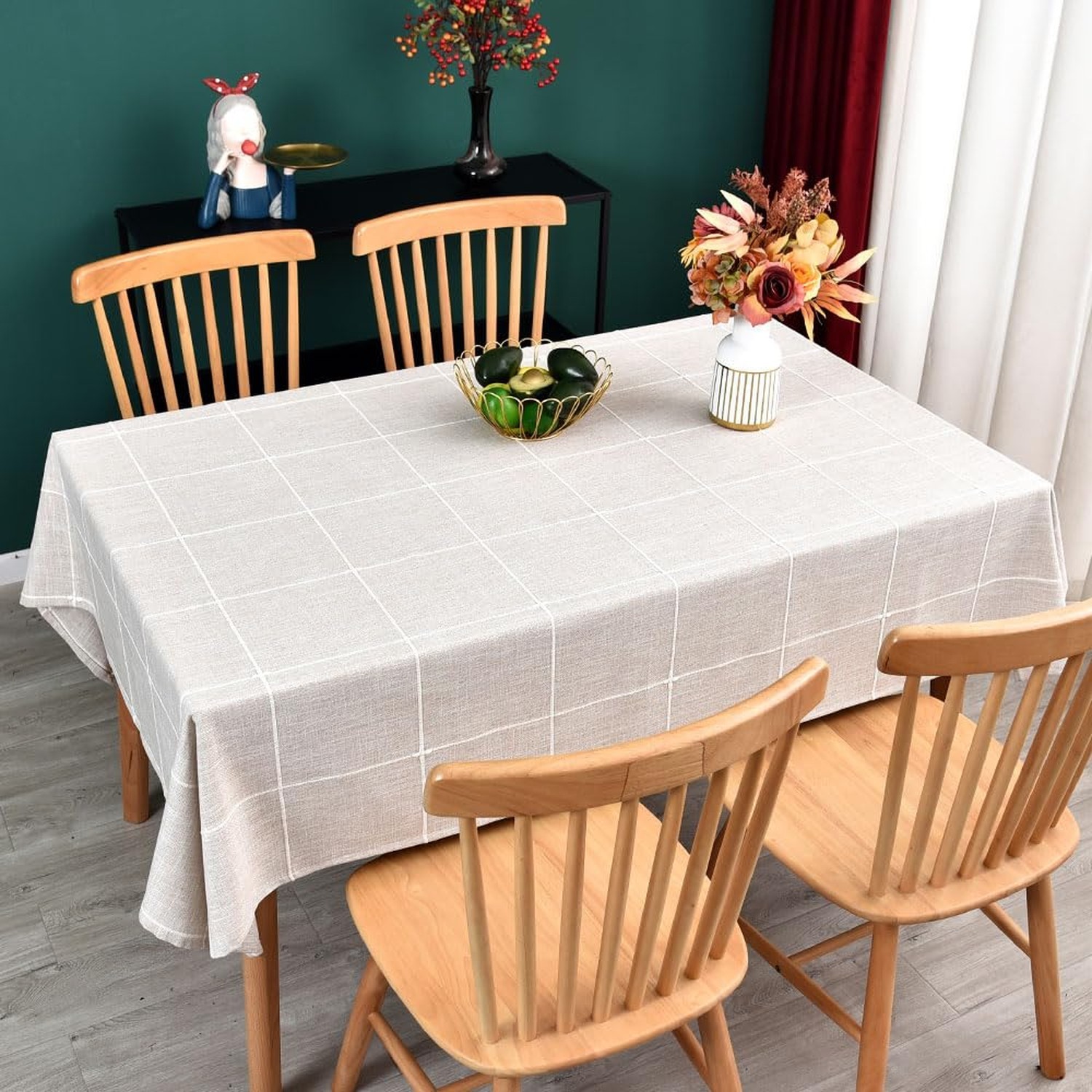 Heavy Duty Cotton Linen Table Cloth for Rectangle Table Rectangular Farmhouse…