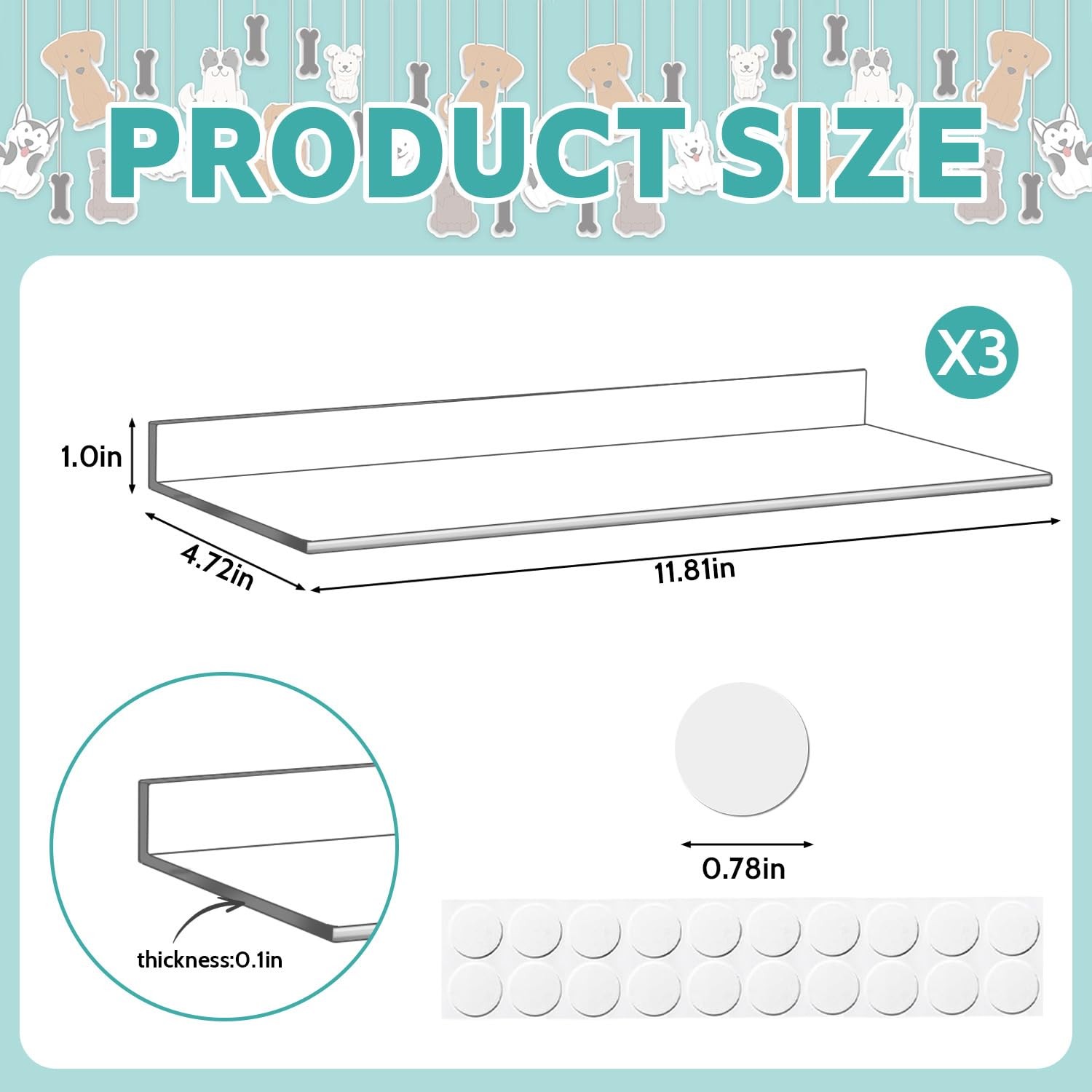 3 Pcs Window Sill Protector, Pet Window Guard,Transparent, Window Sill Cover,…