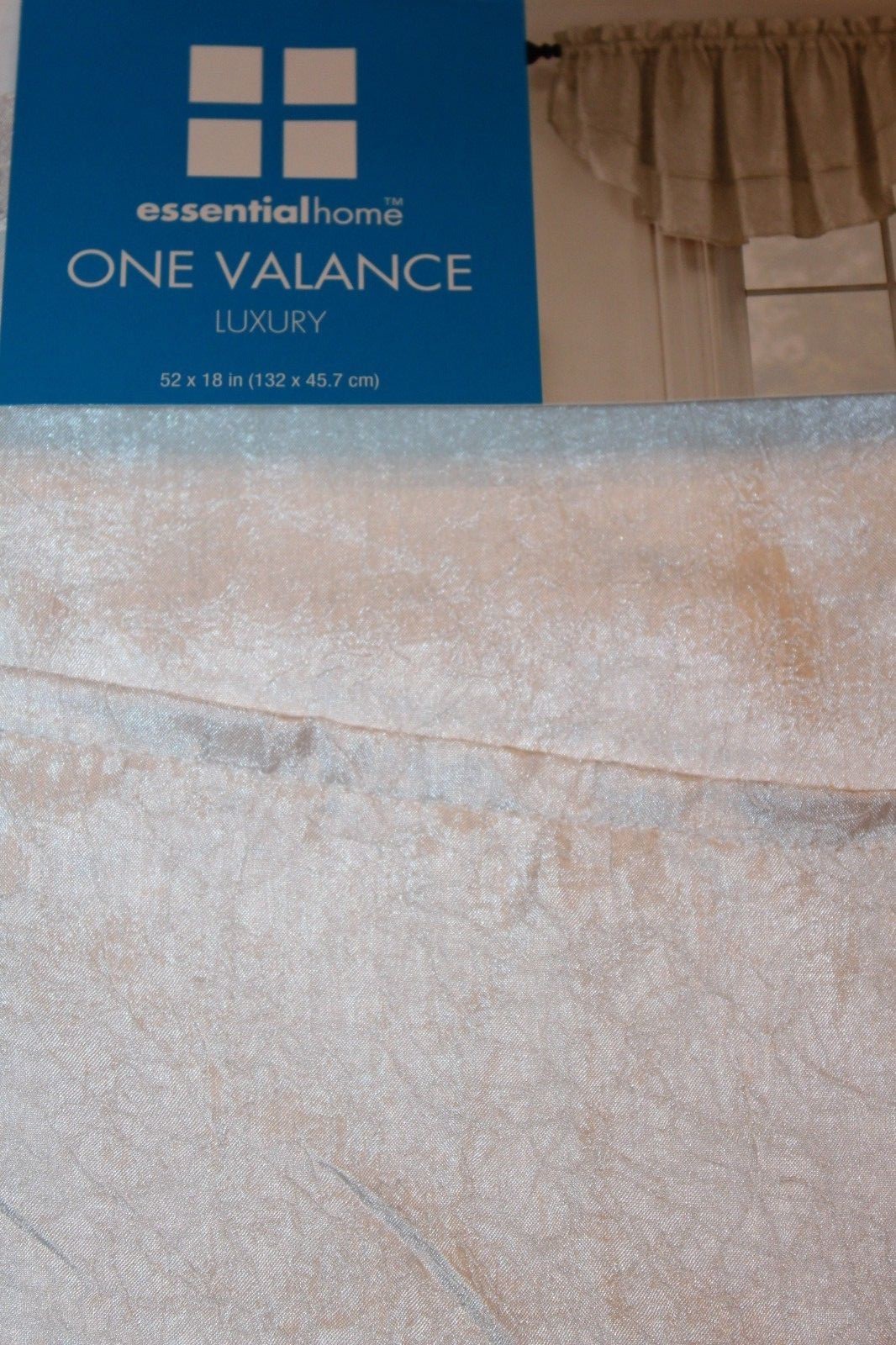 Essential Home One Off-White Luxury Valance 52×18″