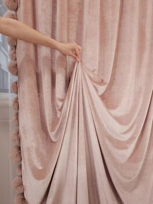 New French Luxury Velvet Curtains Room Princess High-end Villa Style Textured