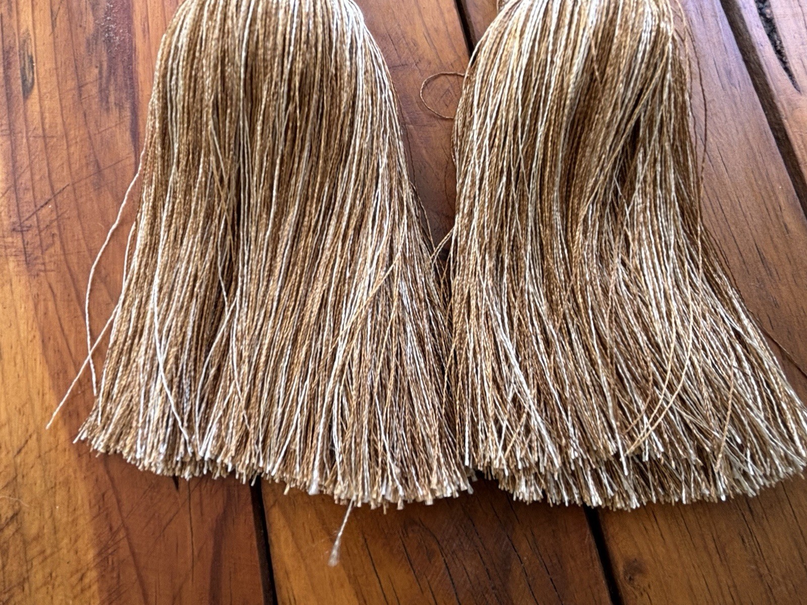 Gold Tassel Curtain Tie Back with Braided Cord 7″