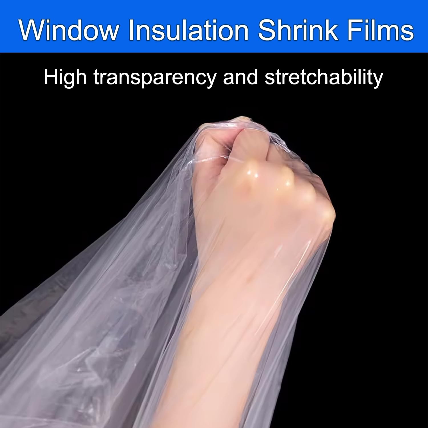 PackYard Thermal Shrink Window Insulation Film Kit 5 47 x 315 inches, Clear