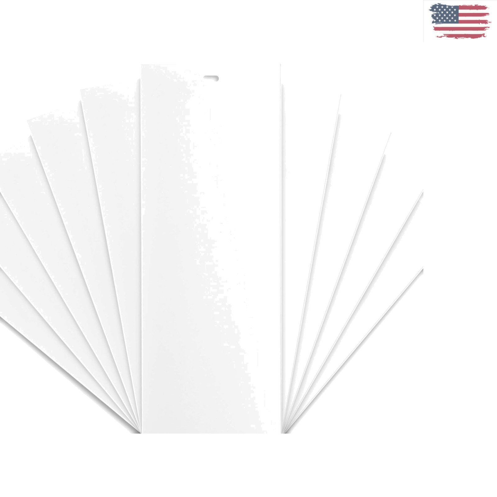 Custom Length White Vinyl Replacement Slats for Vertical Blinds – 82.5″ x 3.5″