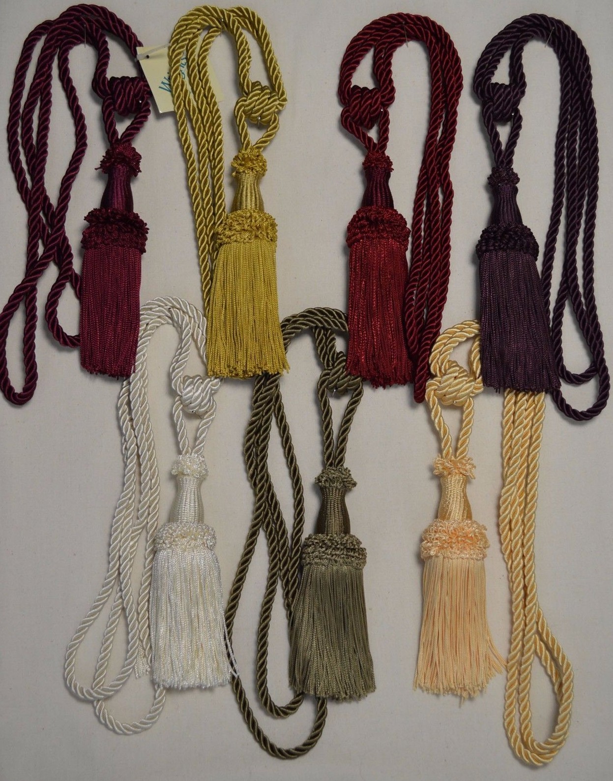 Curtain & Chair Tie Back- 30″spread w/ 6″ tassel 9 bright colors to choose from!