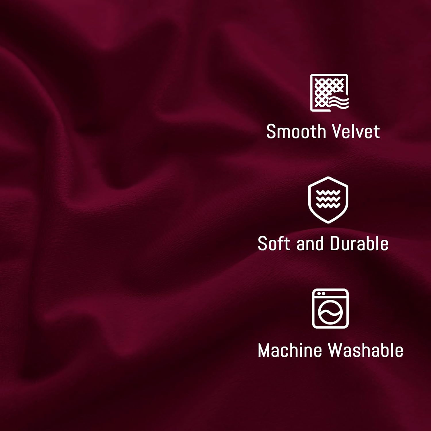 Velvet Curtains 84 Inches 2 Panels – Luxury Room Darkening Wine Red Curtains for