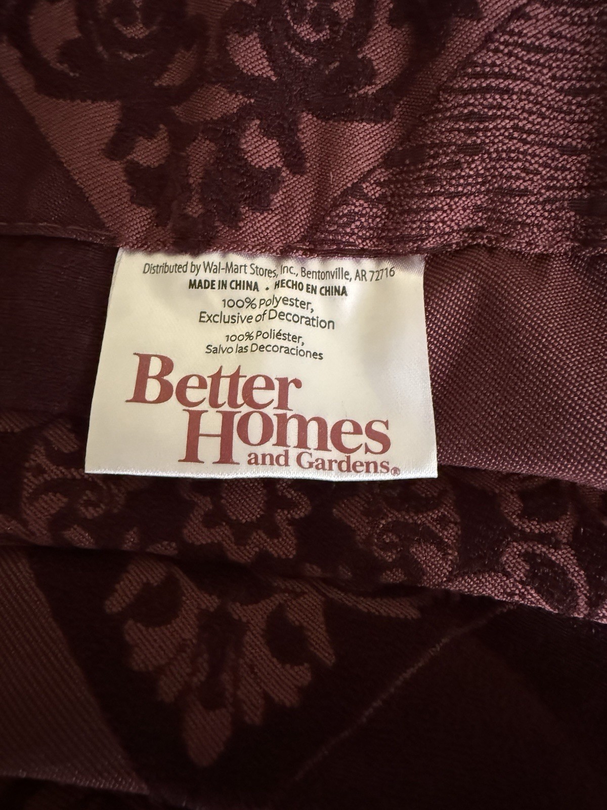Maroon Valance (52x 15 Inches)