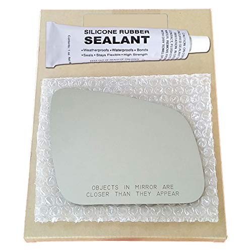 Passenger Side Mirror Replacement Glass + Silicone Adhesive for Mercedes-Benz
