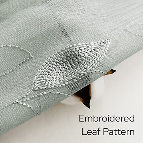Sage Green Sheer Curtains 52 x 54 Inch 52″W x 54″L (Pack of 2) 1-sage Green