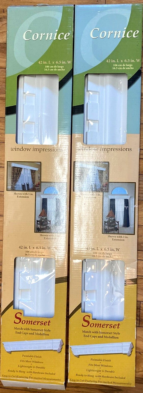 2 TSI Prime SOMERSET montaje 42” x 6.5′ CORNICE Panel Boards, CB4442, Paintable