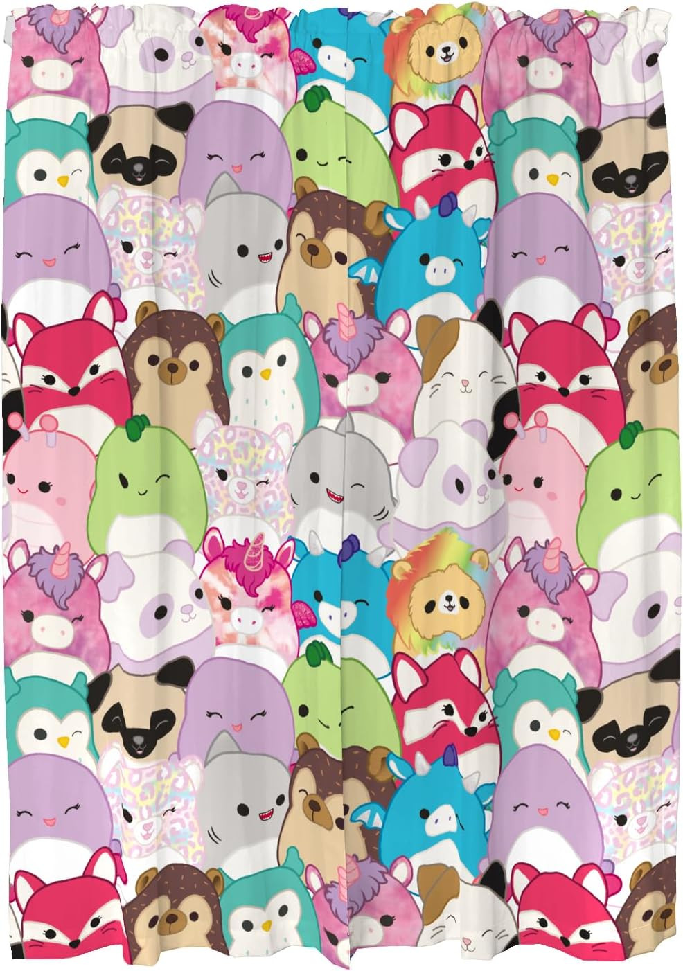 NEW Squishmallows Room Darkening Curtains 2 Panels 42×63 in. rod pocket drapes