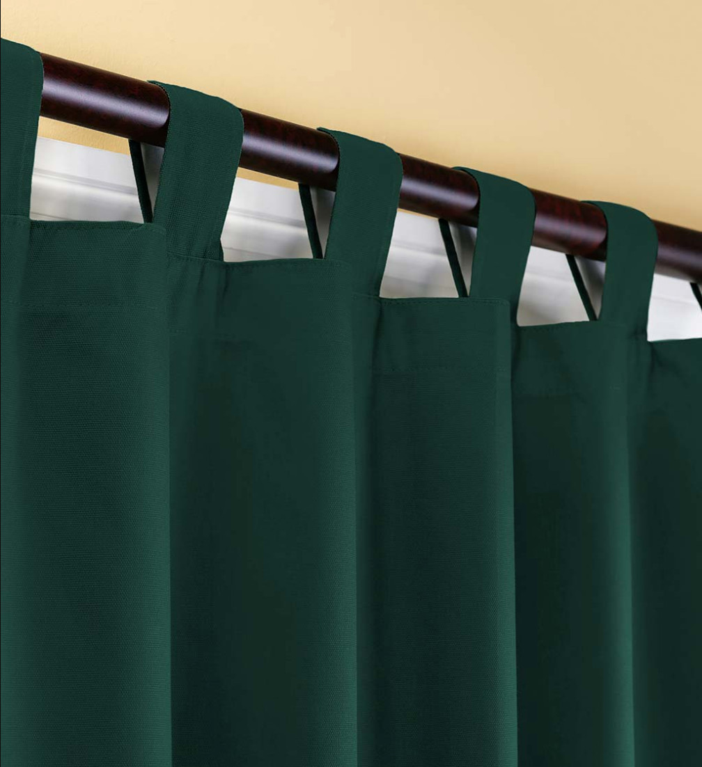 Commonwealth Thermalogic Insulated Solid Green Curtains Panels Set Tab Top 80×95