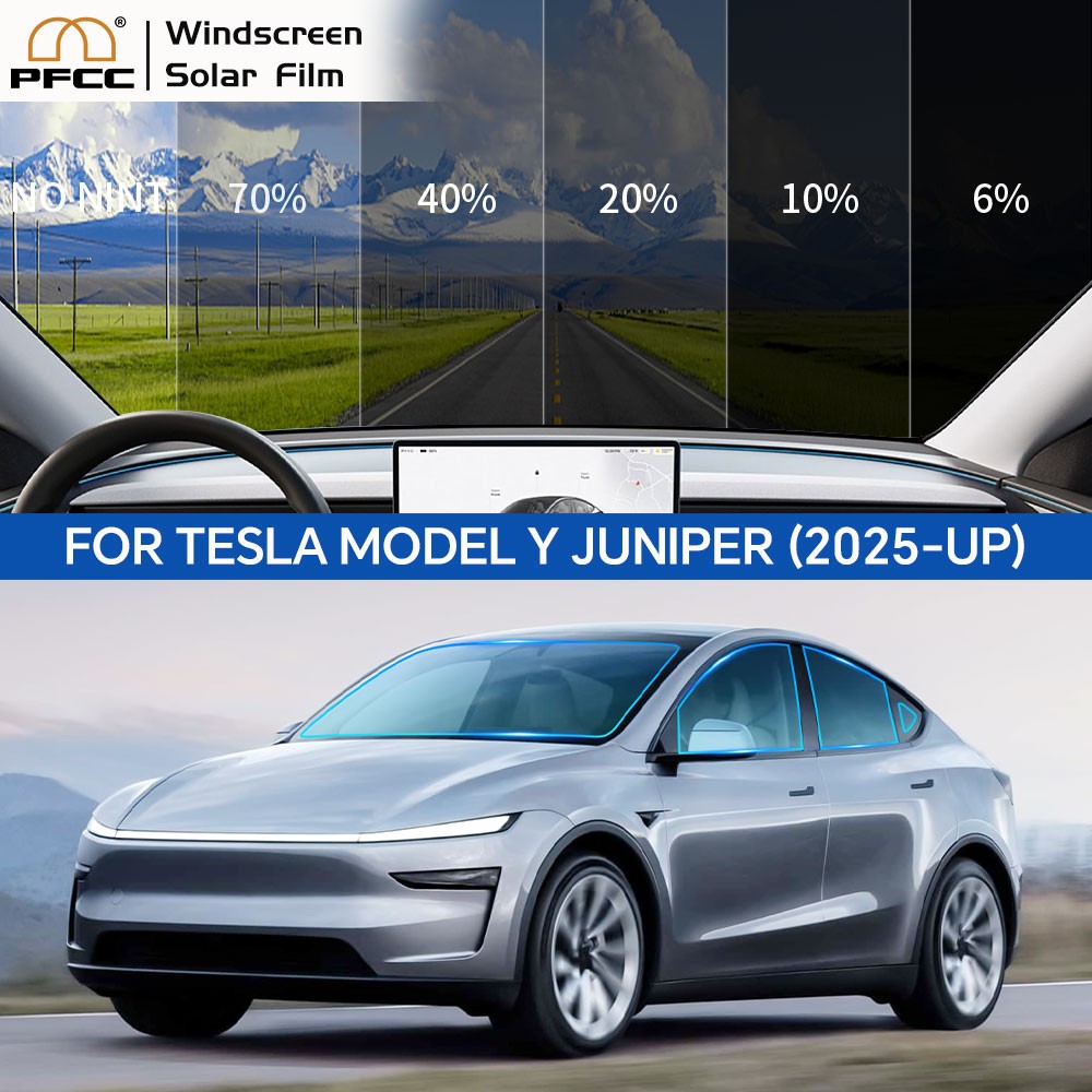 For Premium Ceramic PreCut Window Tint Film Tesla Model Y Juniper 2025 5%-70%VLT