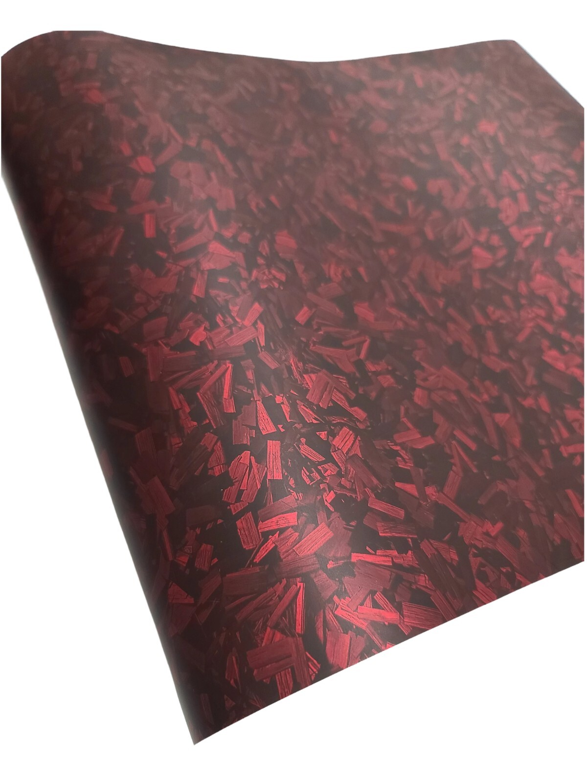 Gloss Matte Infused Forged Carbon Fiber Black Red Vinyl Car Wrap Sticker Decal