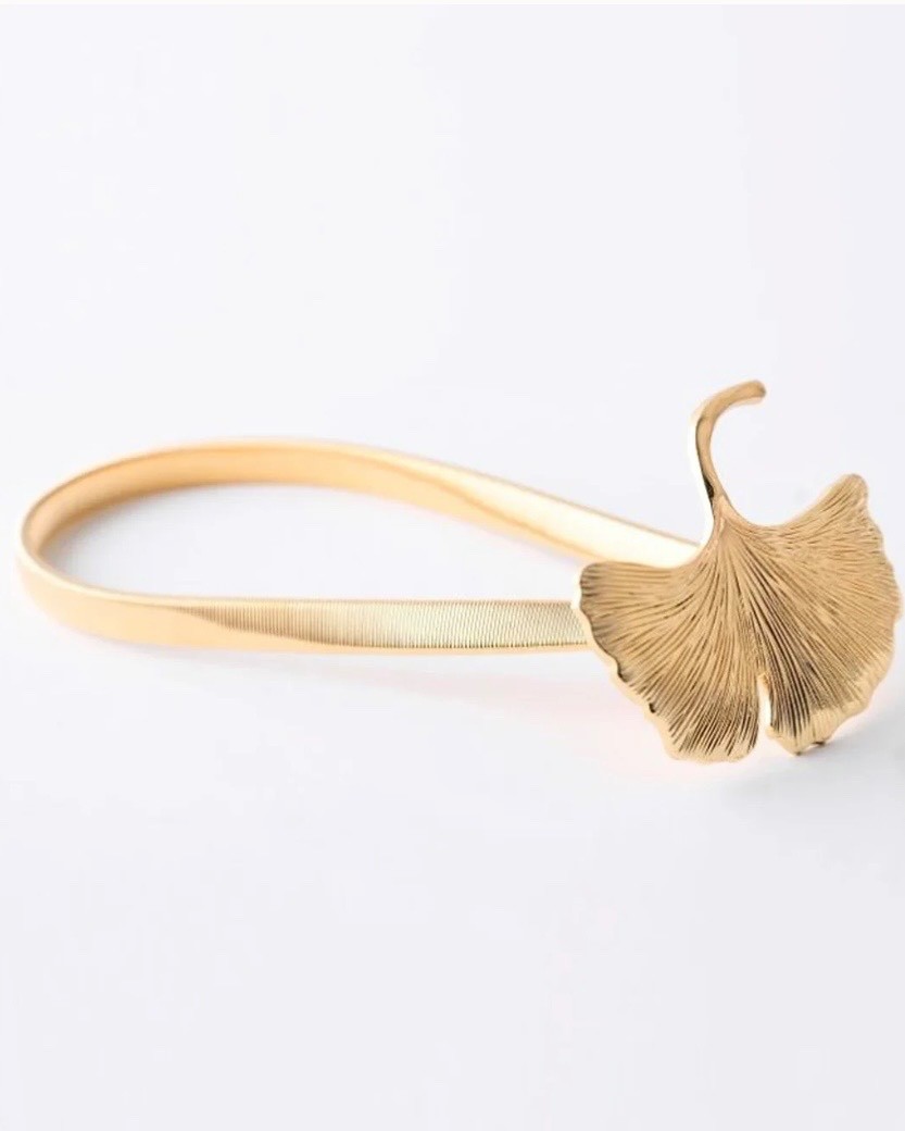 1 pc. leaf Gold bow tie metal curtain holdback/tieback solid brass