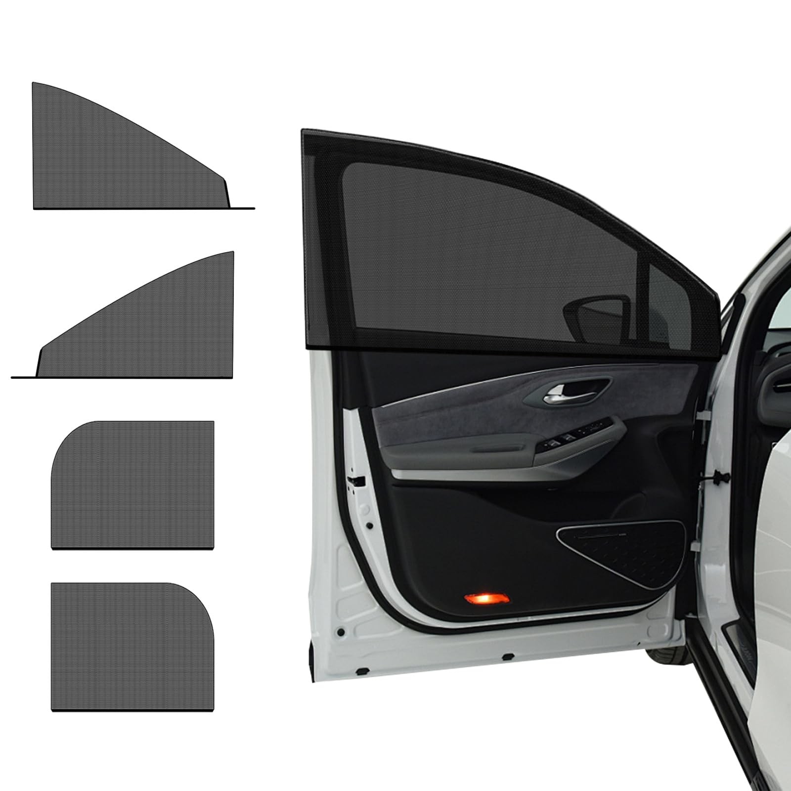 Ohleats 4 PCS Car Window Shades, Auto Front Rear Side SUV 4PCS, Black
