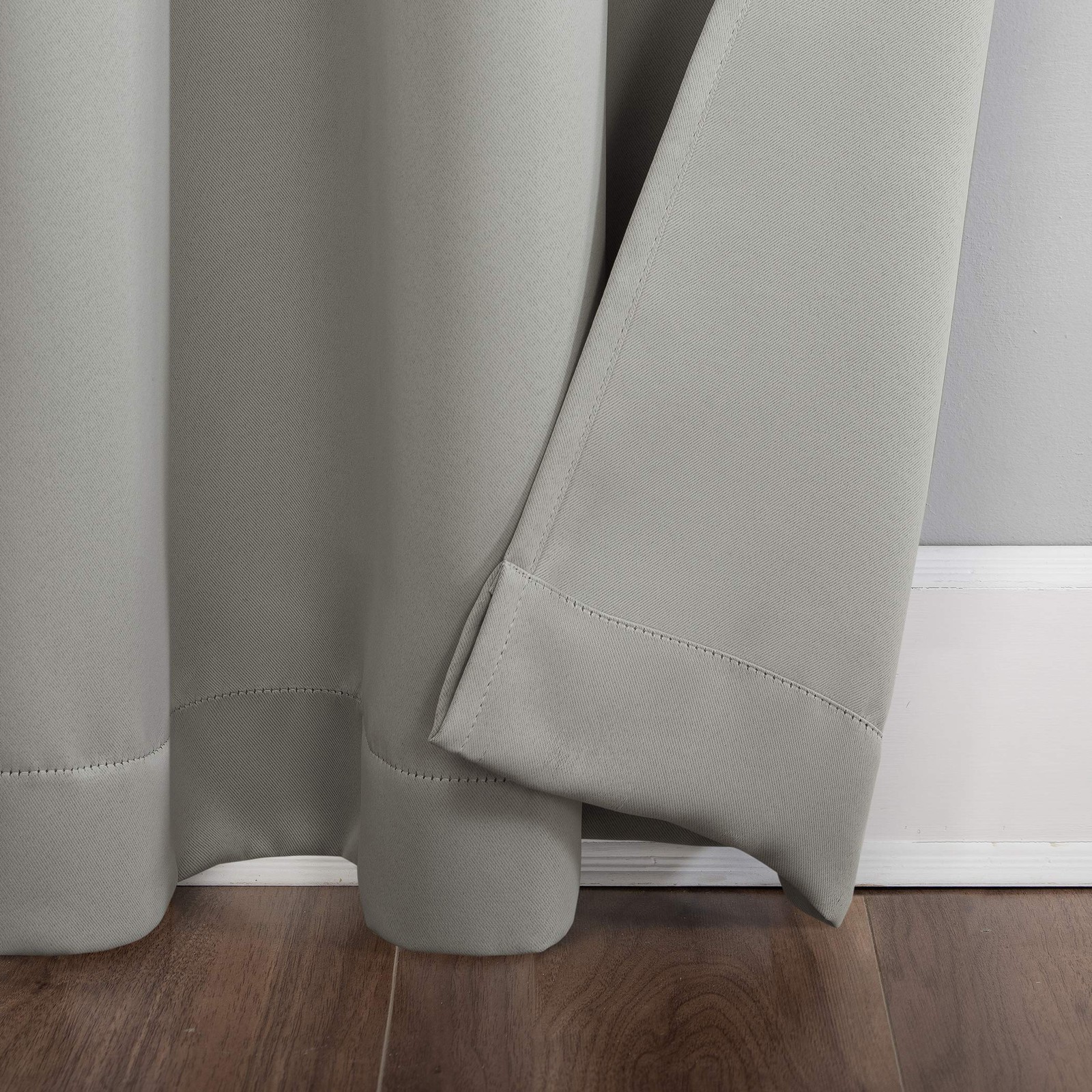Energy Saving Blackout Curtain Panel 40″x95″ in Silver Gray