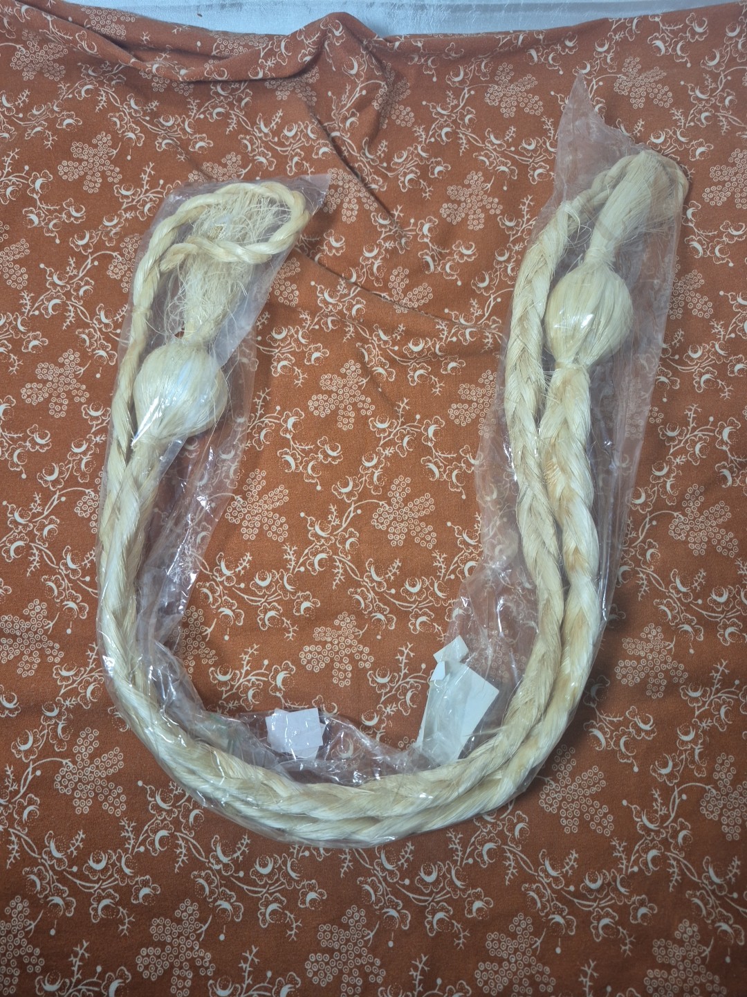 VTG Decorative Curtain Tie-backs 30in Braided Vine String Rustic Country Decor