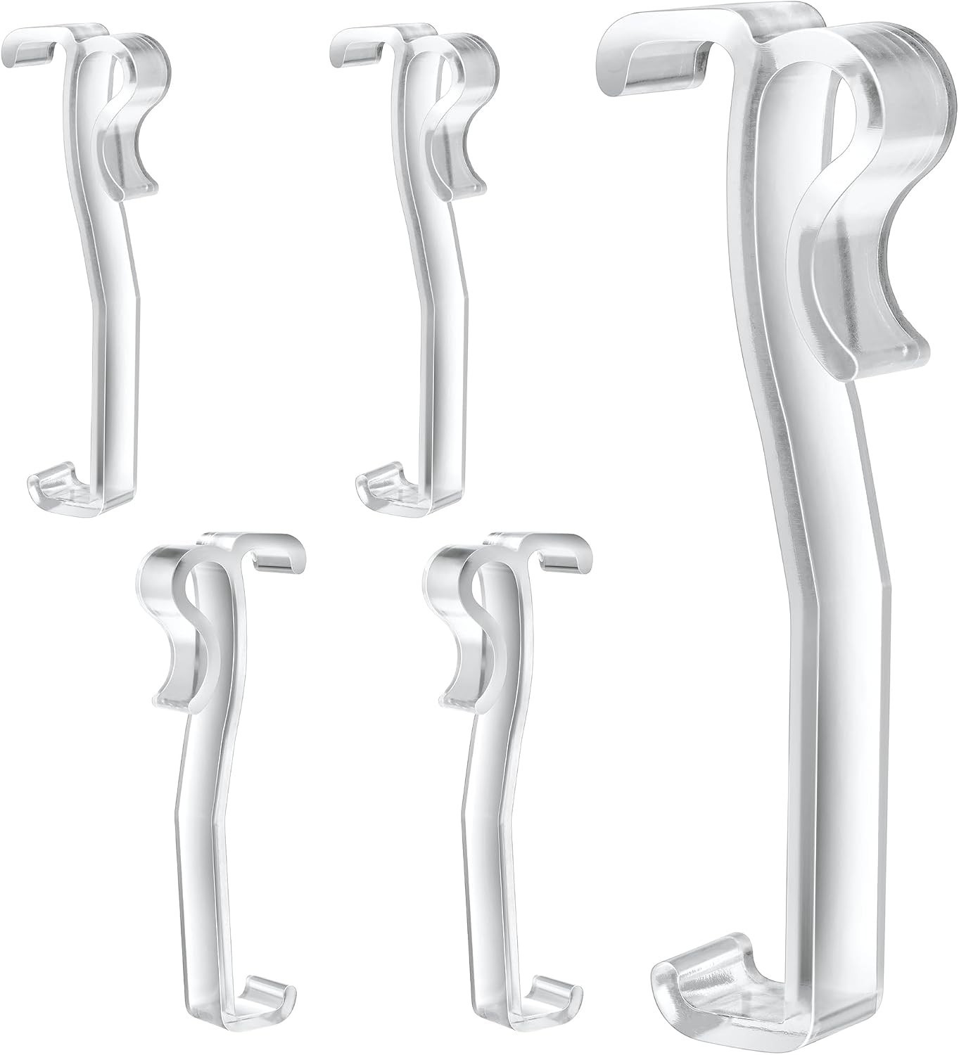 12 Pcs Valance Clips for Blinds, 2.5 Inch Blind Hidden 2-1/2 Inch, Clear