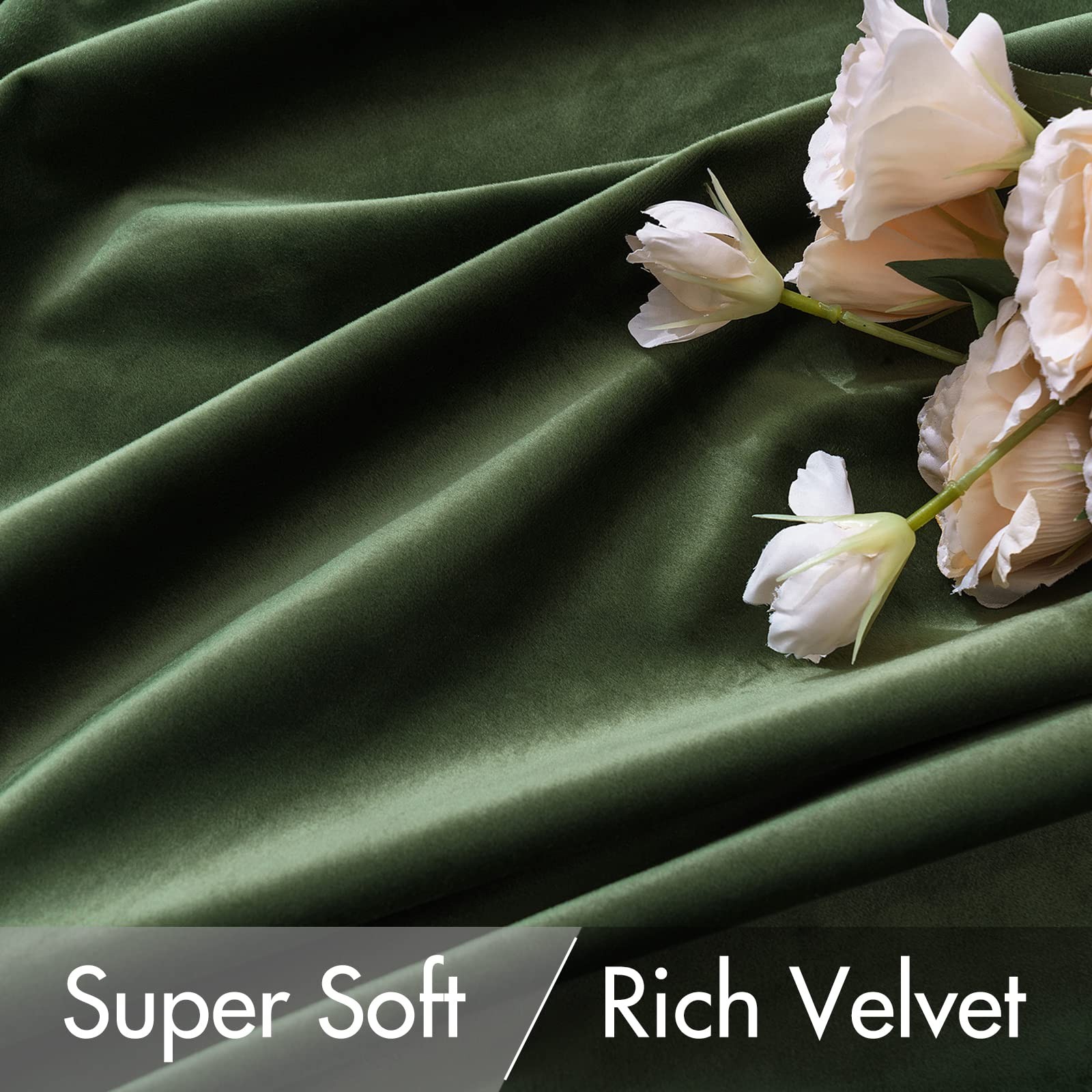 Velvet Curtains 66 Inch Wide – Extra Wide Luxury Room Darkening Curtains for …