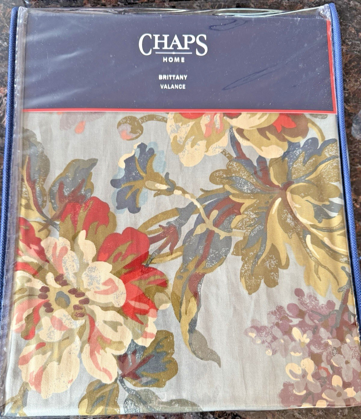 Chaps Home 73277 Brittany Window Valance 80″ x 17″ Country Floral New