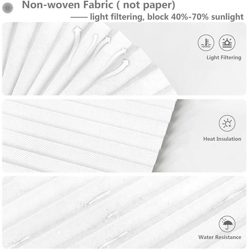 Self Adhesive Adjustable Blinds Easy Install Cordless Window Shade Filtering New