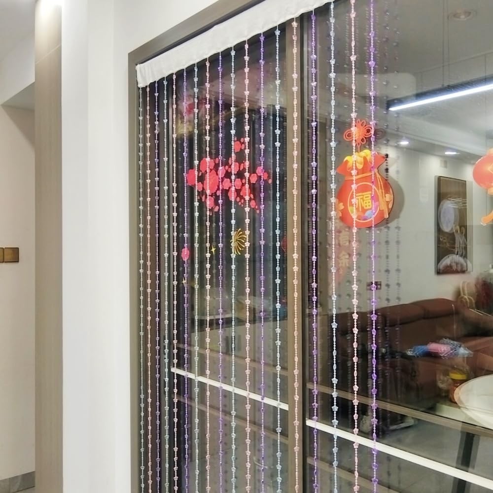 Beaded Curtain Doorways Star Acrylic Hanging Door Beads String Curtains Tasse…