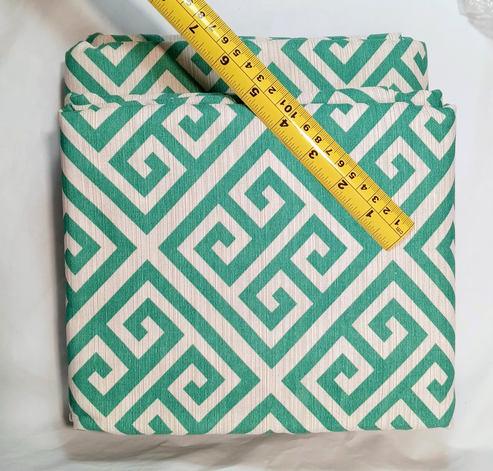 2 Panels Threshold Green & White Greek Key Window Curtain 54 x 95 Target India
