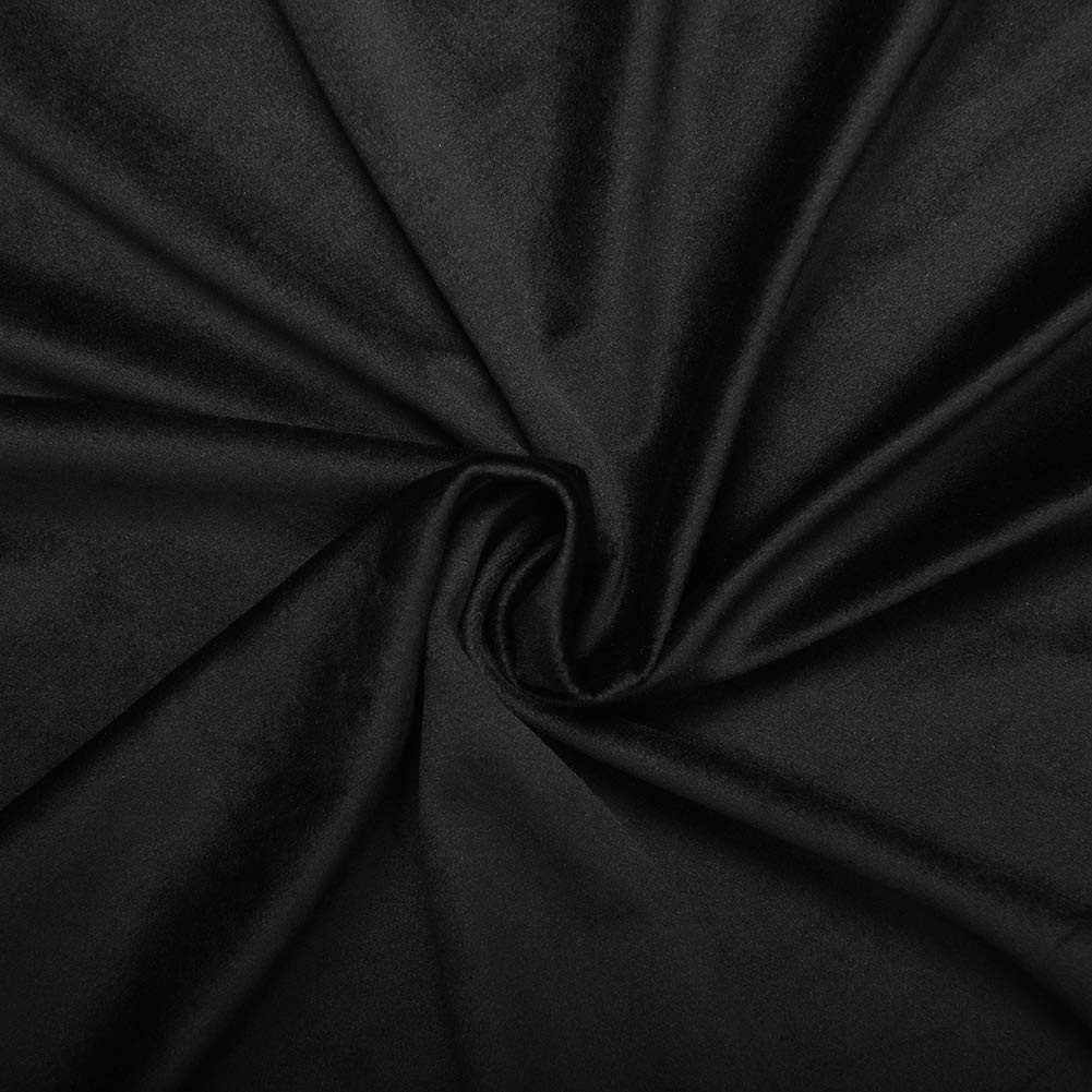 Thermal Velvet Curtains 52×96 Inchout Thermal 52″W x 96″L (Pack of 2) Black