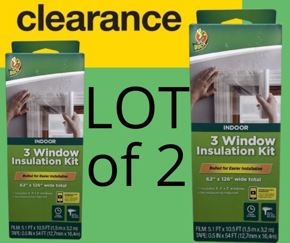Duck Brand Indoor Window Insulation Kit For 3 Windows 62″× 126″ – New in Box!